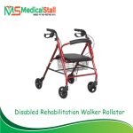 Disabled Rehabilitation Walker Rollator with Seat - Medical Stall