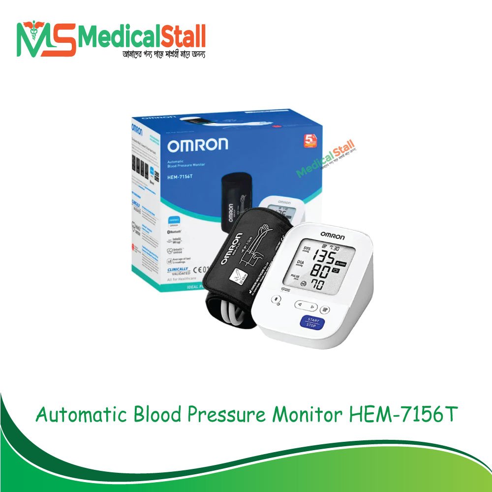 Omron HEM 7156T Digital Blood Pressure Monitor price in Bangladesh | 6 Years warranty